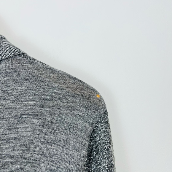 Joseph Silver Grey Glitter Sparkle Wool Blend Knit Long Sleeve Polo Shirt UK M - Picture 9 of 13